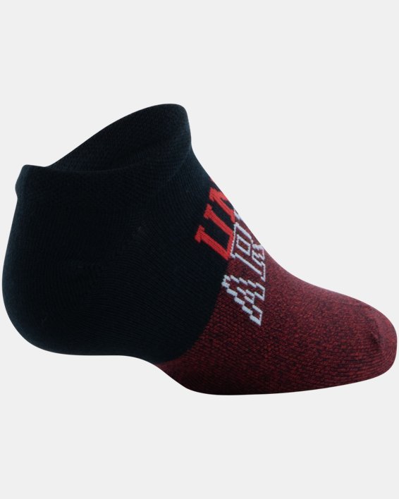 Boys' UA Essential Lite No-Show Socks 6-Pack, Red, pdpMainDesktop image number 9